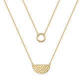 Circle& Half Moon Dainty Gold Choker Necklaces